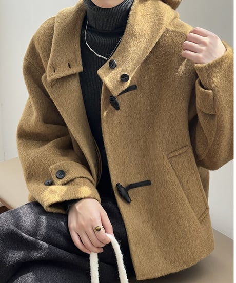 hooded short coat /3color　FL3019