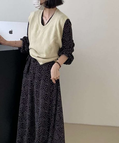 v-neck dot op　FL2166