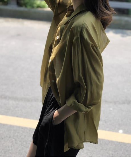 back split shirt /4color　FL2065
