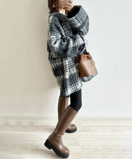 no collar gown coat　FL3110