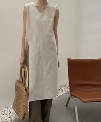 side slit sleeveless shirt /2color　FL2012