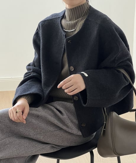 collarless short coat /4color　FL3007