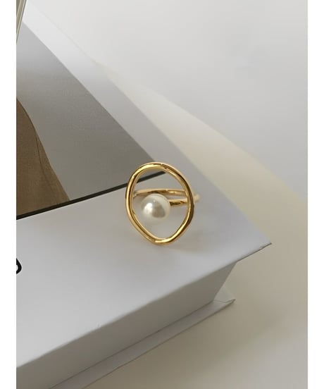 pearl oval ring　FL2356