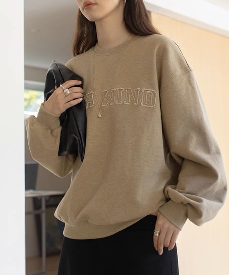 retro patch logo sweat pullover /2color　FL3327