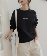 letter print sweat pullover /4color　FL3288