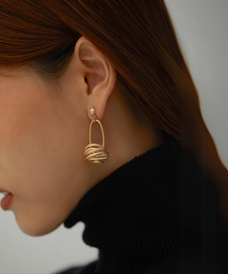knotted drop earrings　FL2351