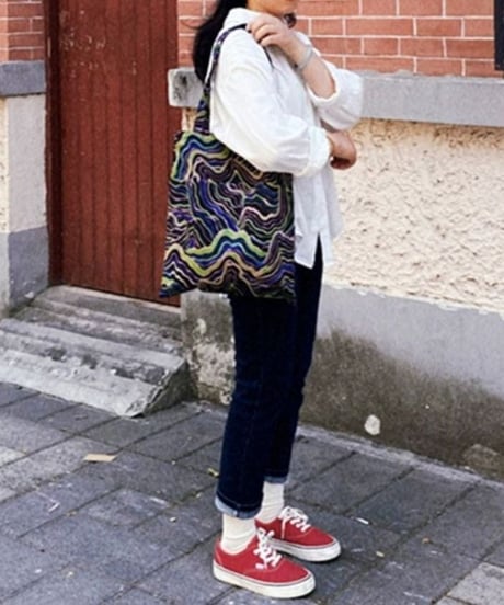 abstract print tote bag　FL2265