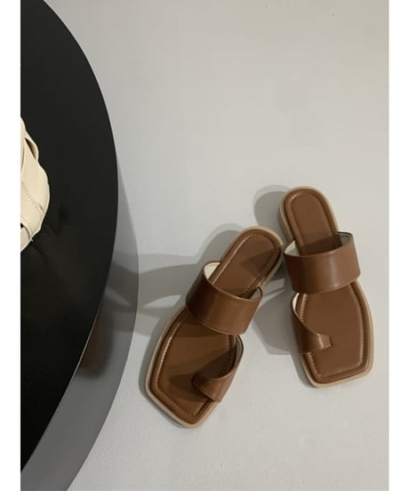 square toe ring sandals /3color　FL2319
