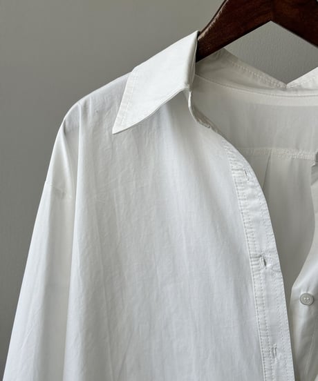 irregular slit diagonal button blouse /2color　FL2807