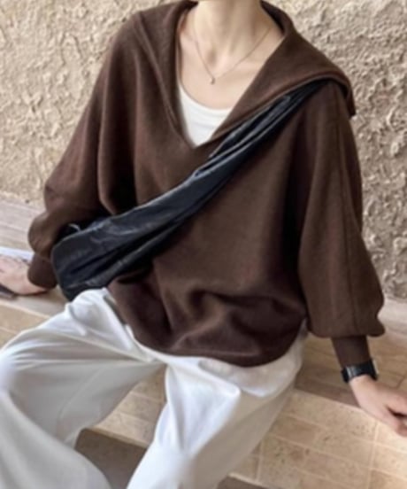 sailor collar knit pullover /3color　FL2947