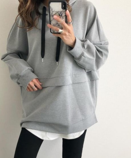 oversized pullover hoodie　FL3495
