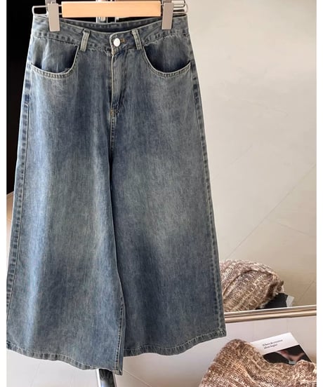 wide leg flare denim　FL3348