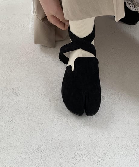 crossstrap flat tabi sandals /2color　FL2320