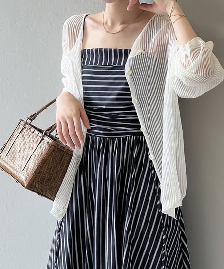 sheer knit cardigan　FL2178