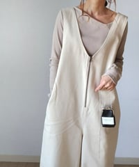 zip up overalls /2color　FL3263