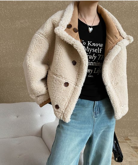 suede reversible short jacket /2color　FL3020