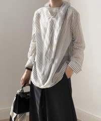 scarf tie shirt blouse　FL3336