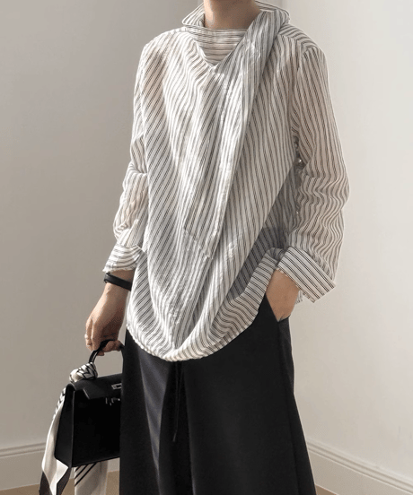 scarf tie shirt blouse　FL3336