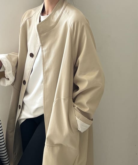 mid-collar windbreaker coat /2color　FL3060