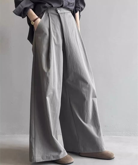 wrap style wide leg pants /3color　FL3349