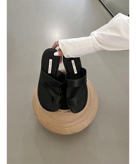 round toe thong sandals /4color　FL2062