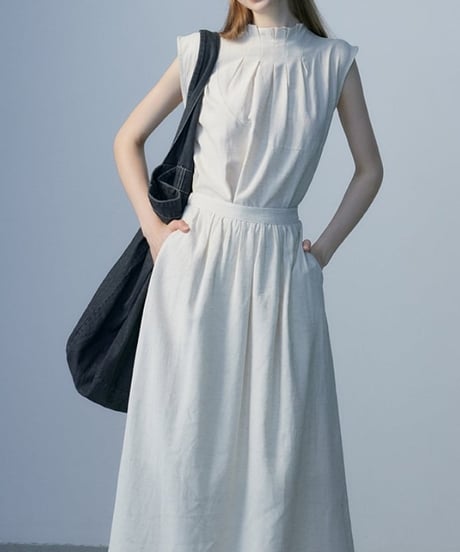 tuck collar tops & a-line skirt setup　FL2439