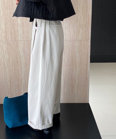 tencel straight wide pants /2color　FL2761