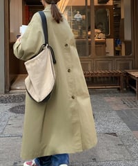 back button long trench coat　FL2553
