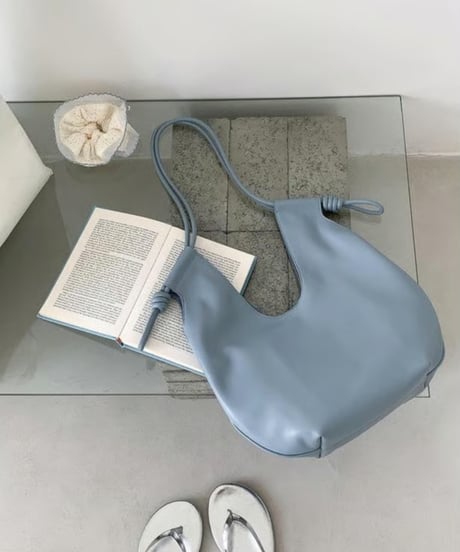 curved design tote bag /4color　FL3448