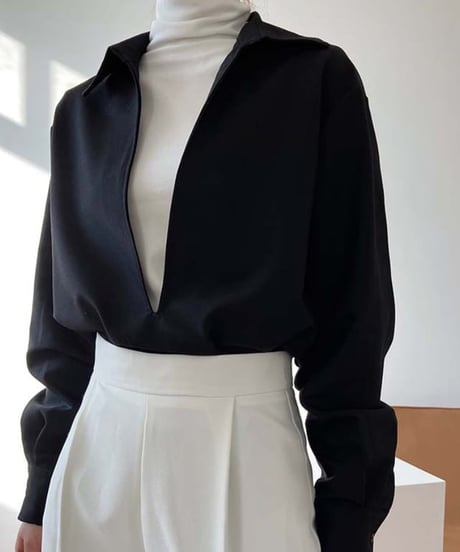 layered design shirt /3color　FL2619