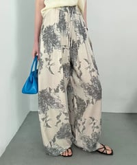 botanical printed wide pants /2color　FL3653
