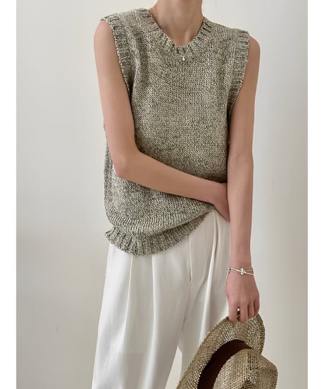 backless sleeveless summer knit　FL2058