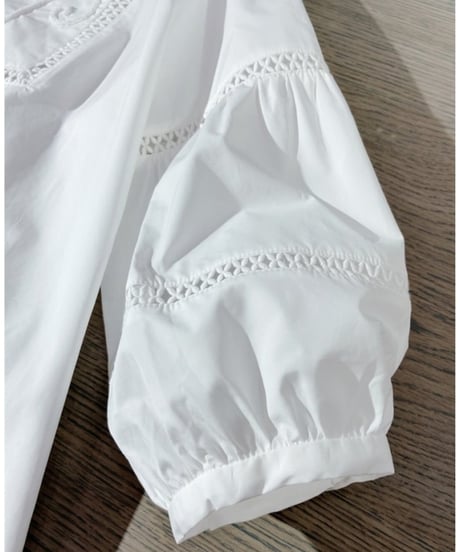 antique flower embroidered blouse　FL2103