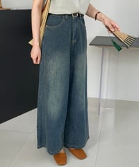 denim wide pants　FL2711