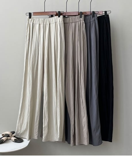 pleated wide-leg pants /4color　FL2705