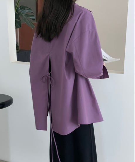 back slit shirt /2color　FL2758