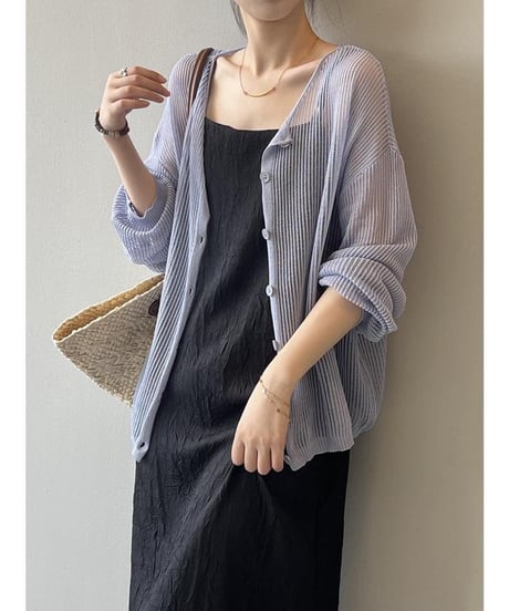sheer knit cardigan　FL2178