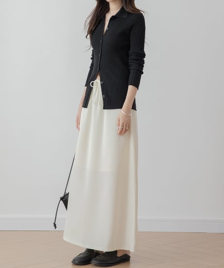 drawstring long skirt/2color　FL3300