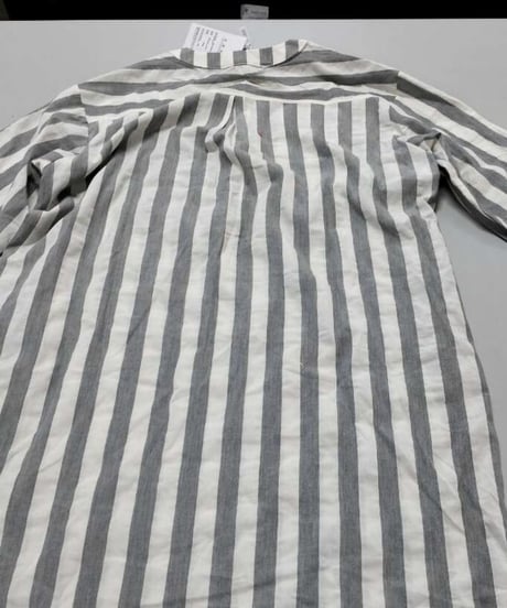 striped round neck shirt dress　FL2138