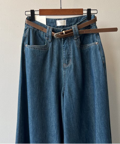 wide flare denim pants　FL2787