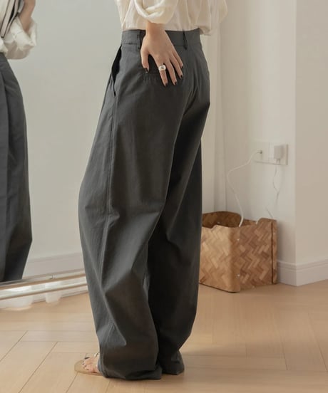 tuck wide pants /2color　FL3258