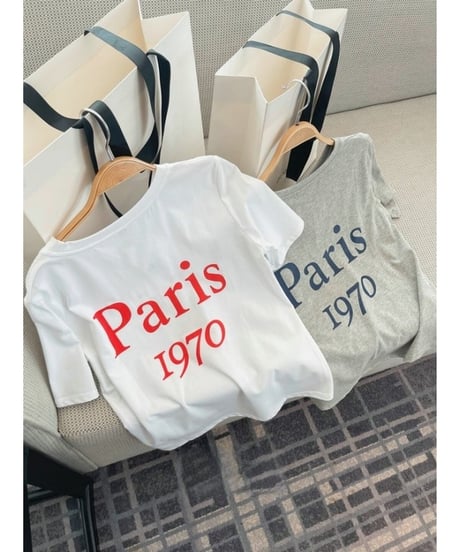 paris logo t-shirt /2color　FL2061