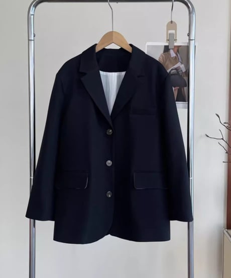side slit mid-length jacket /2color　FL2744