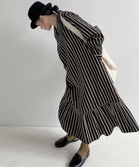 v-neck stripe op　FL2572
