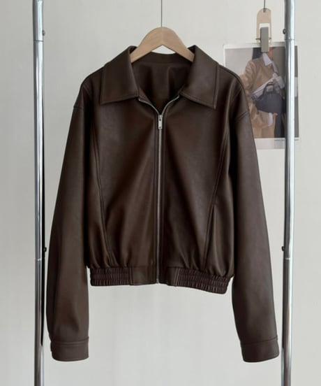 short leather jacket /2color　FL2808