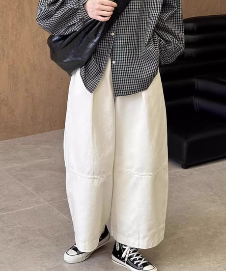 wide leg sickle pants /2color　FL2813