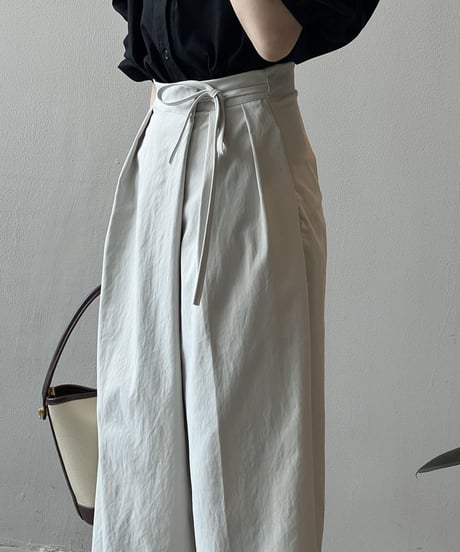 waist ribbon belt slacks /3color　FL2811