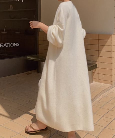 oversized long knit cardigan　FL2893