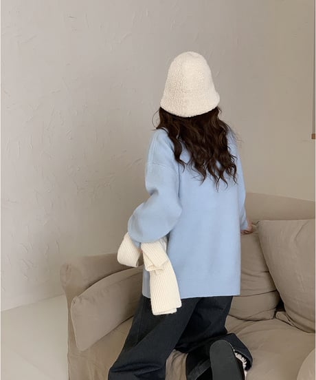 knit sweater pullover /4color　FL2998