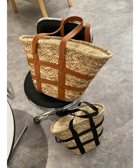 straw basket bag /2color　FL2054